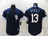 Royals 13 Salvador Perez Navy Nike 2022 City Connect Cool Base Jersey,baseball caps,new era cap wholesale,wholesale hats